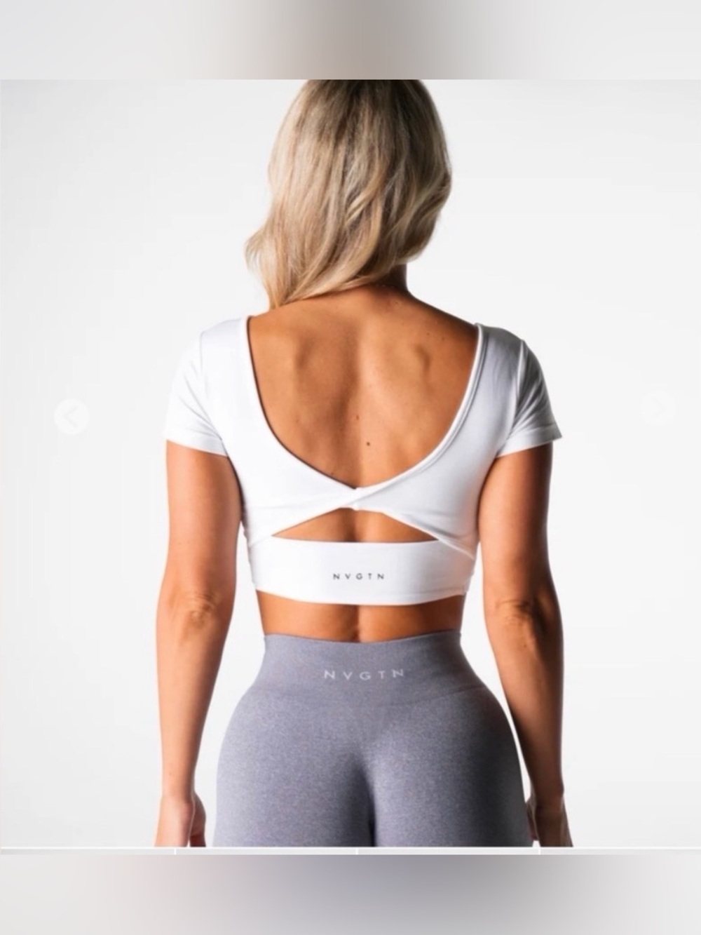 NVGTN White Charm Seamless Crop Top S